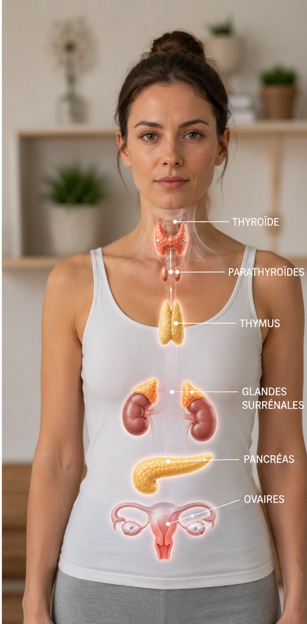 Bien-être, vitalité et équilibre intérieur liés au système endocrinien