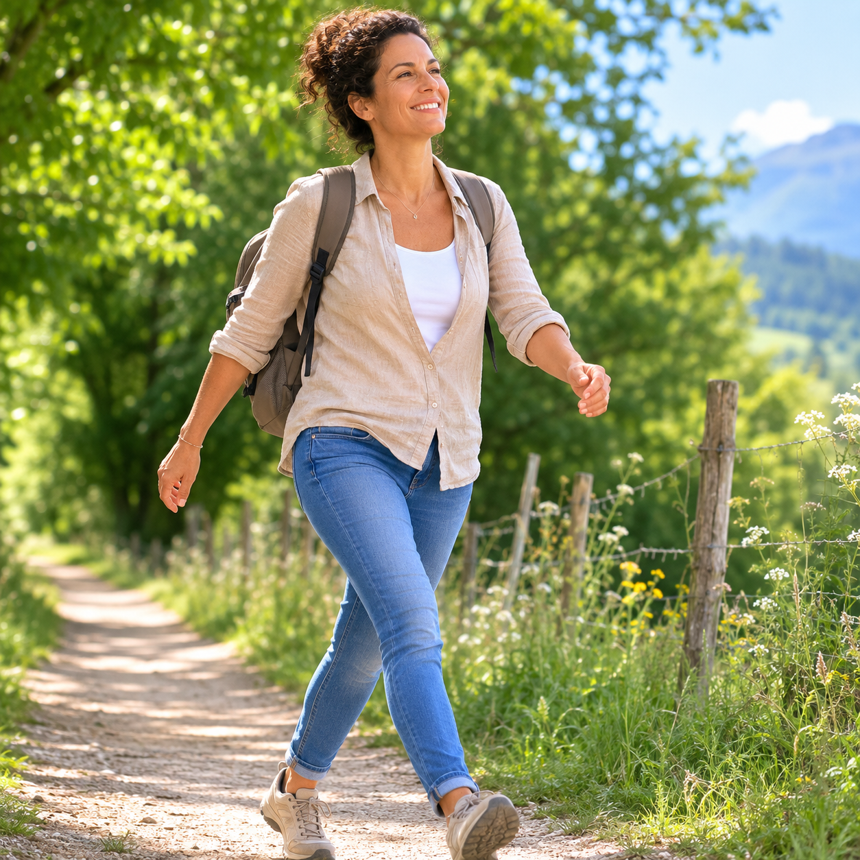 Personne retrouvant davantage de confort dans le bas du dos et les mouvements