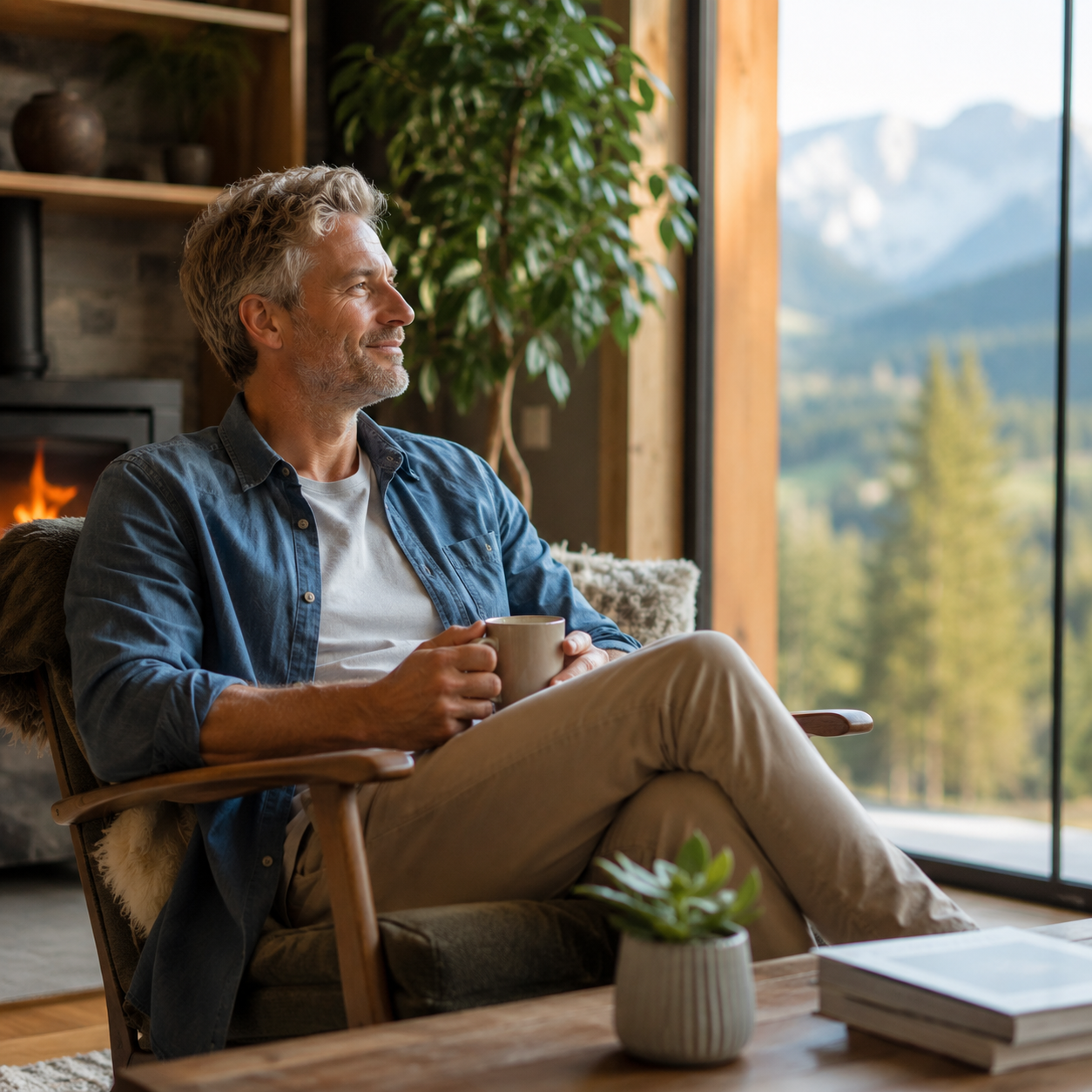 Moment de détente et de recentrage dans un environnement calme